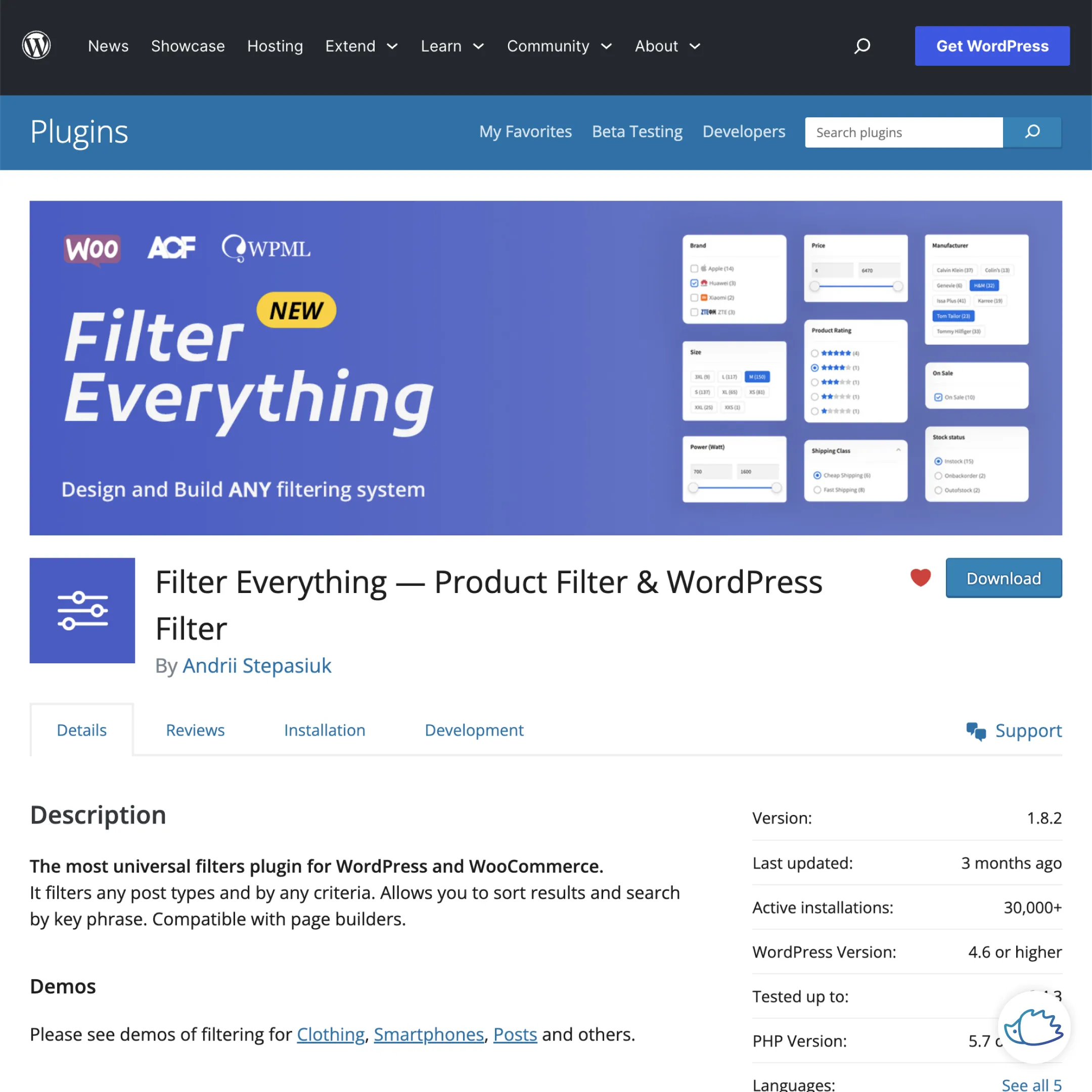 Filter Everything: Fast-loading search and filter plugin