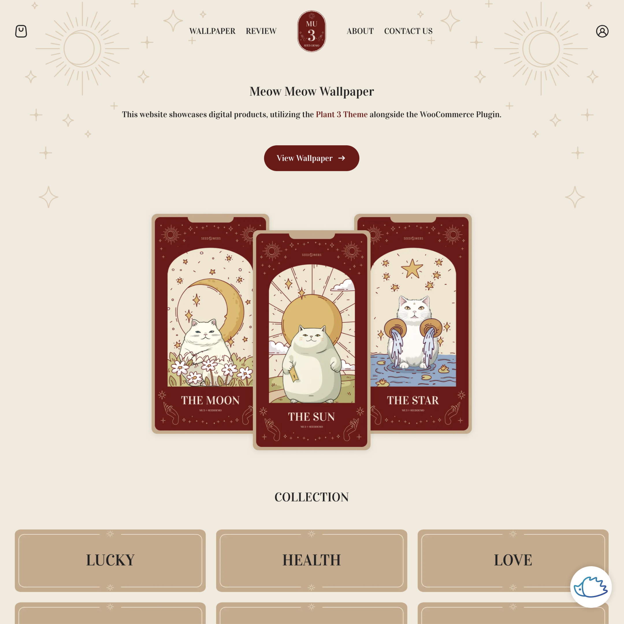 Mu3 selling digital products with the plant 3 theme menn