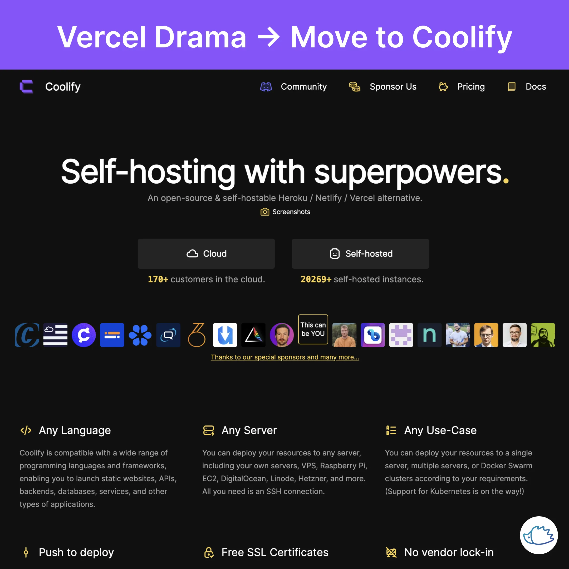 Vercel Drama → Move to Coolify